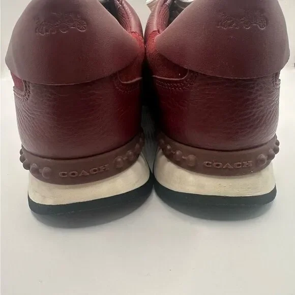 Coach Women’s “Moonlight Patchwork” sneakers NWOT Burgundy size 8M - Picture 8 of 12